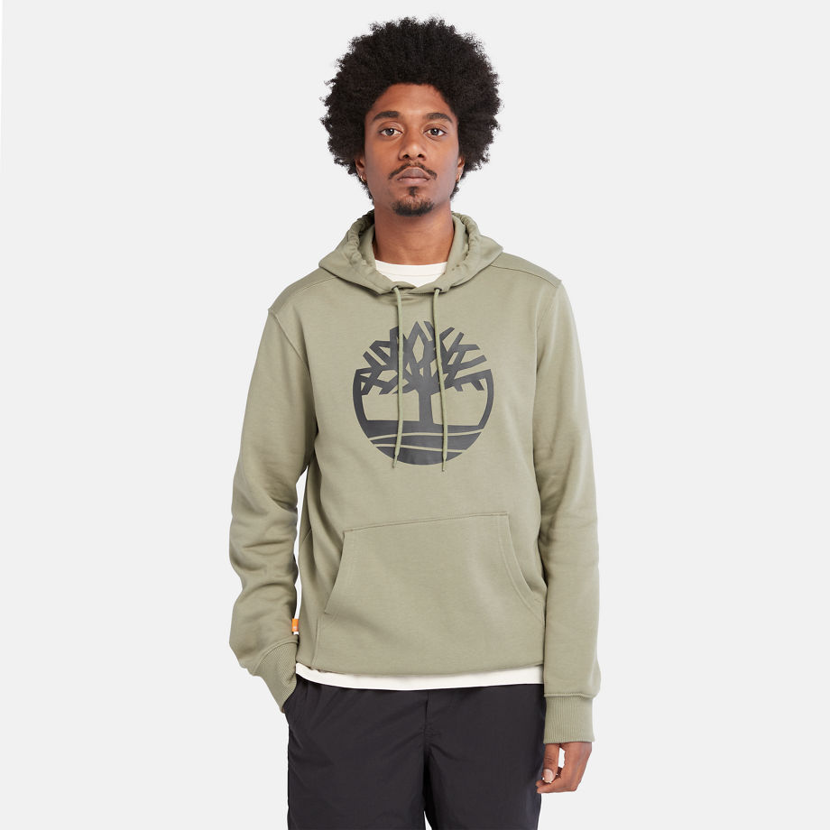 Timberland® Tree Logo Hoodie For Men In Green Green/black, Size M