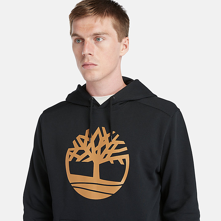 Sudadera con capucha y logotipo del árbol Timberland® para hombre en negro