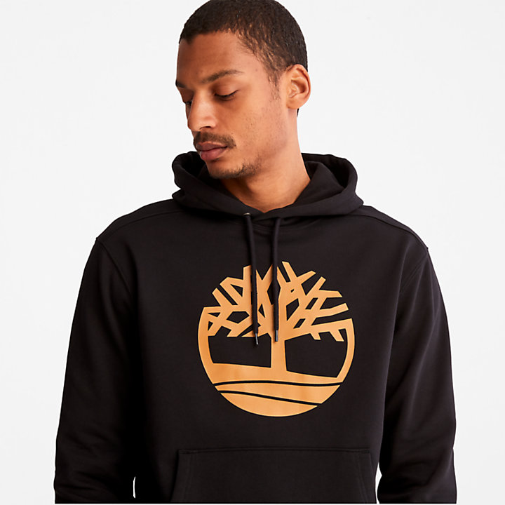 Sudadera con capucha y logotipo del árbol Timberland® para hombre en negro-
