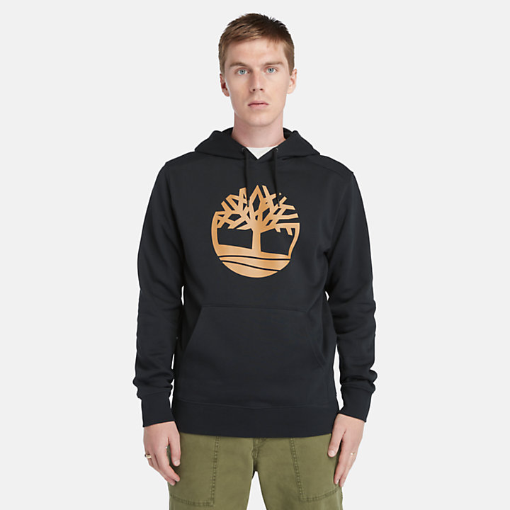 Camisola com Capuz e Logótipo da Árvore Timberland® para Homem em preto-