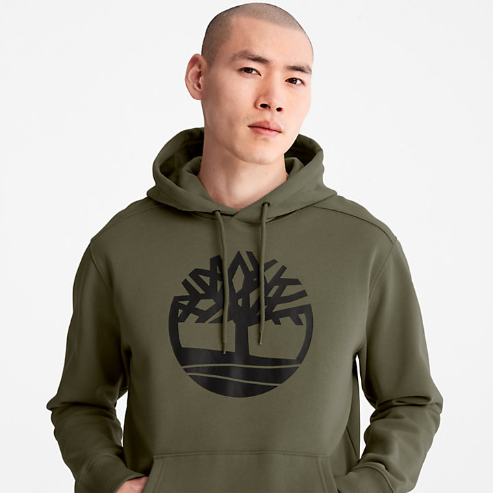 Timberland® Tree-Logo Hoodie for Men in Dark Green-