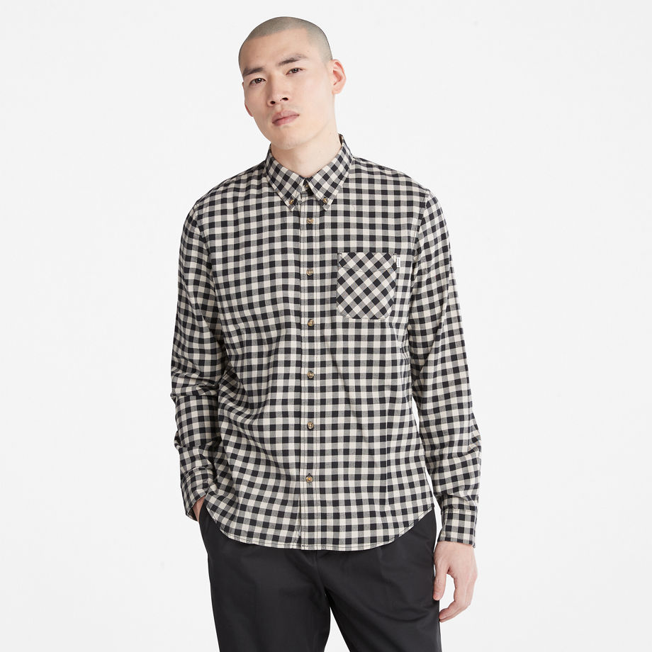 Timberland Back River Check Shirt For Men In Grey Grey