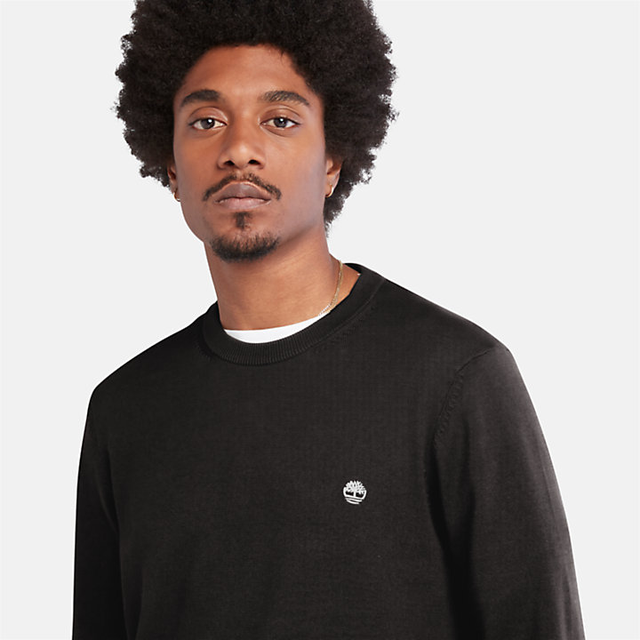 Williams River Organic Cotton Sweater for Men in Black-
