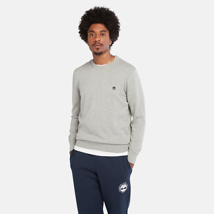 Williams River Organic Cotton Sweater for Men in Grey-
