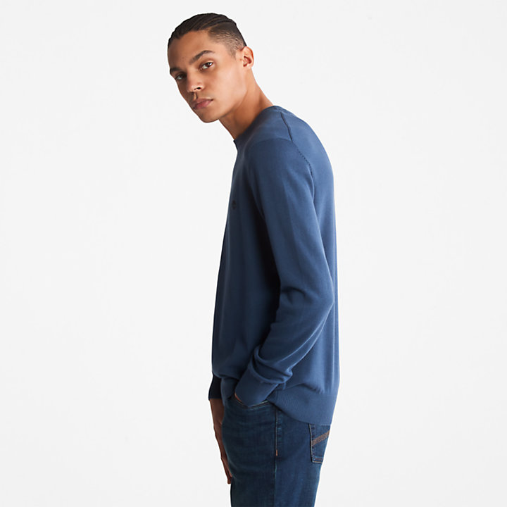Williams River Organic Cotton Sweater for Men in Blue-