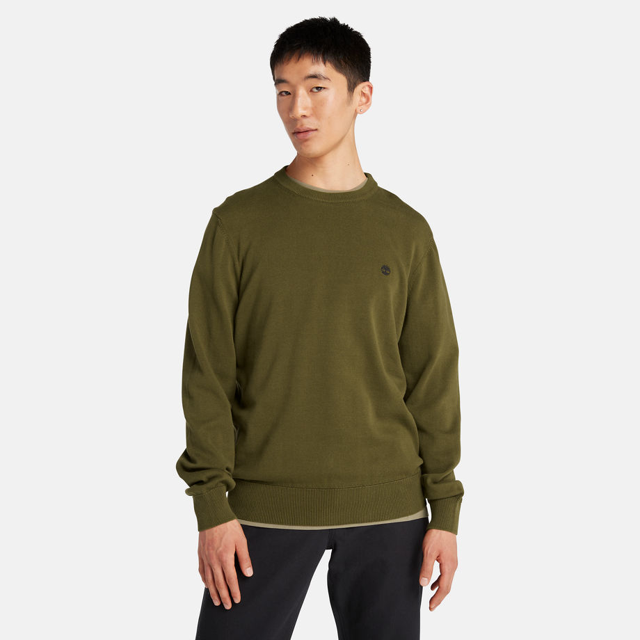 Timberland Williams River Crewneck Jumper For Men In Green Green, Size XL
