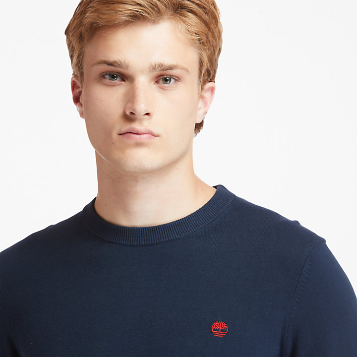 Williams River Organic Cotton Sweater for Men in Navy-