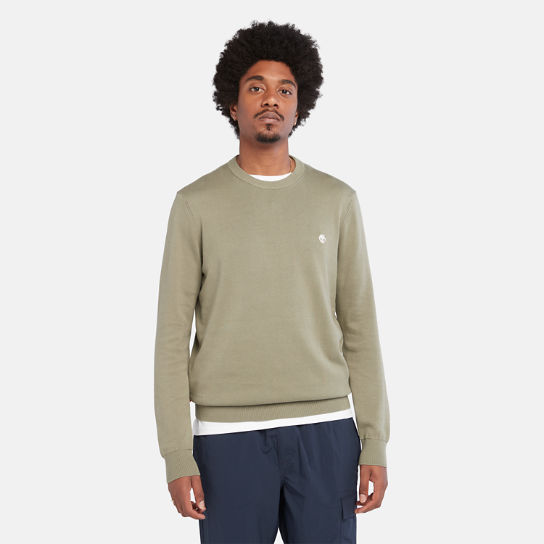 Pull à col rond Williams River pour homme en vert clair | Timberland