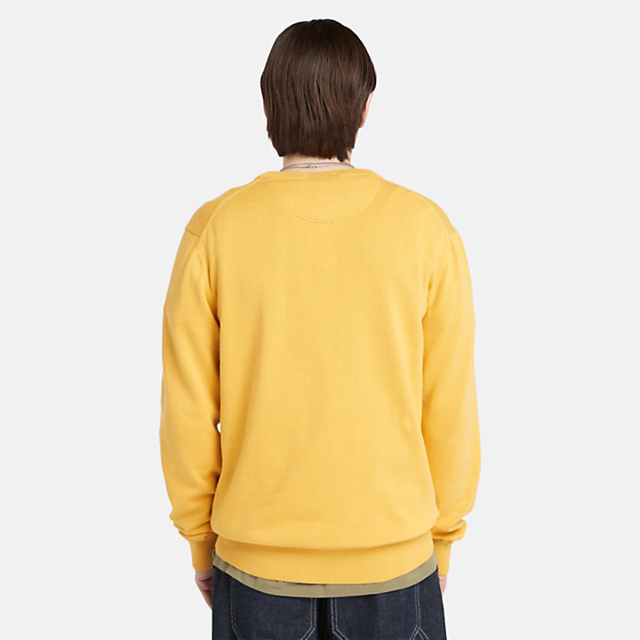 Jersey de cuello redondo Williams River para hombre en amarillo-