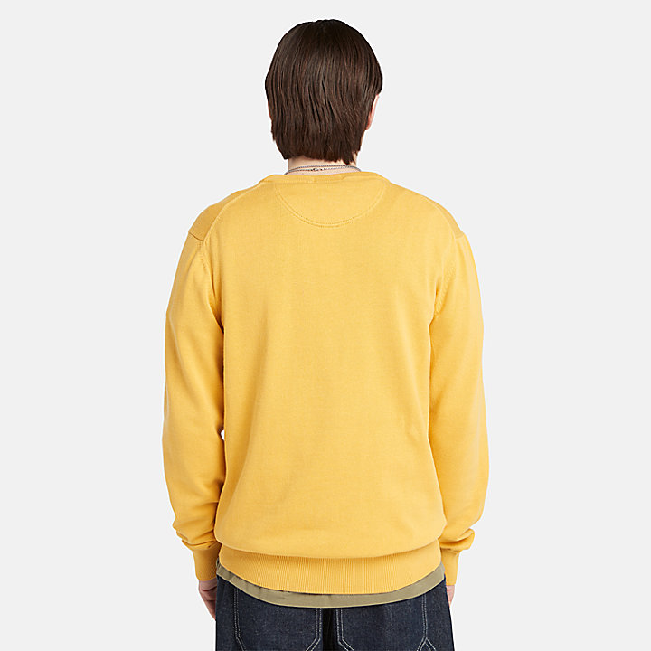 Jersey de cuello redondo Williams River para hombre en amarillo