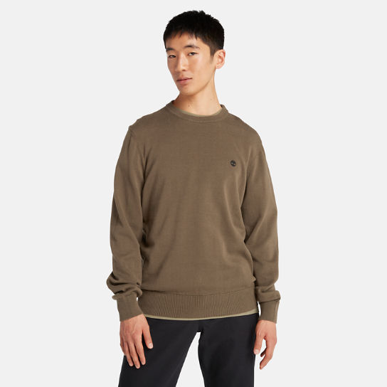 Williams River Organic Cotton Sweater for Men in Dark Green | Timberland