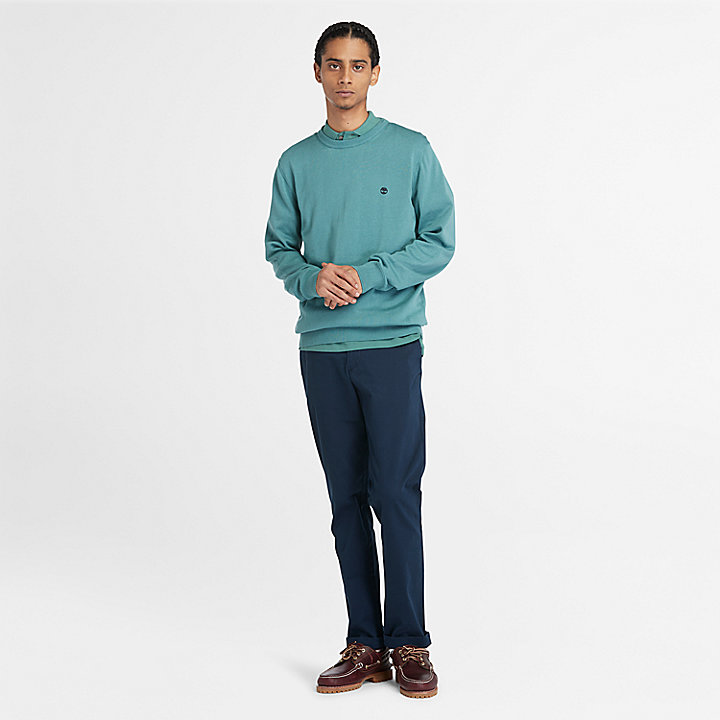 Williams River Crewneck Sweater for Men in Teal | Timberland