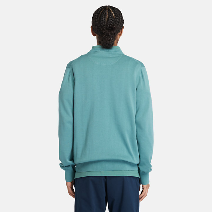 Williams River Crewneck Sweater for Men in Teal-