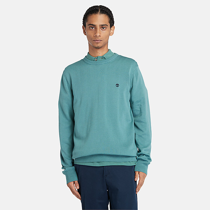 Williams River Crewneck Sweater for Men in Teal