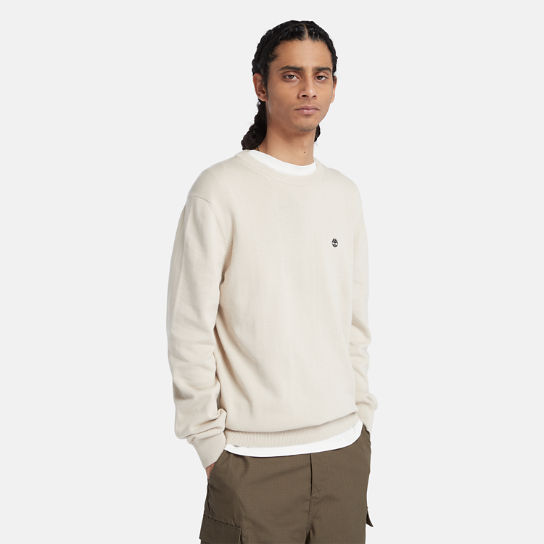 Pull à col rond Williams River pour homme en beige | Timberland
