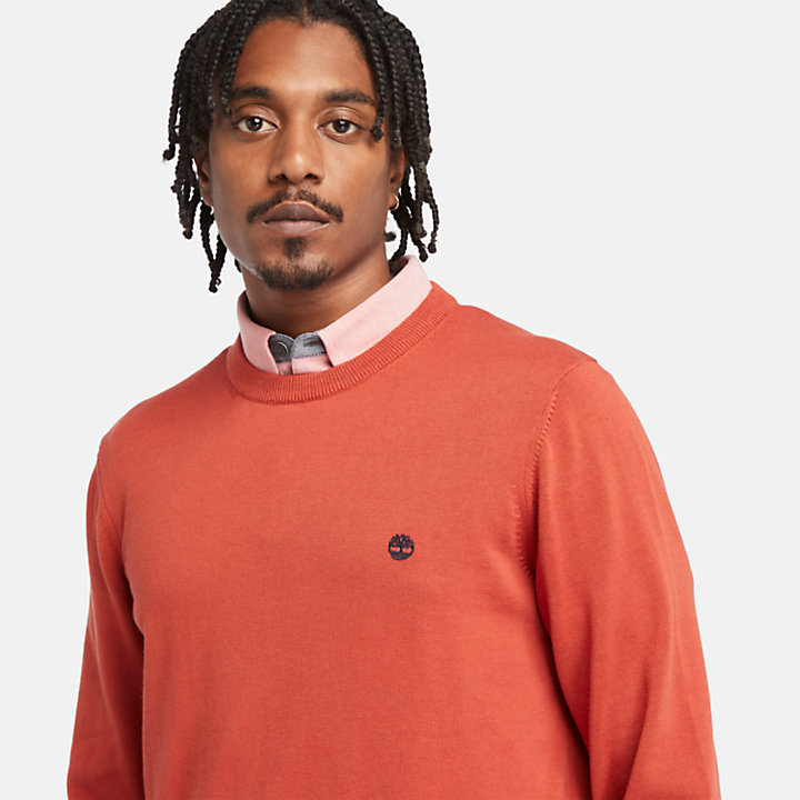 Williams River Sweater met ronde hals voor heren in rood-