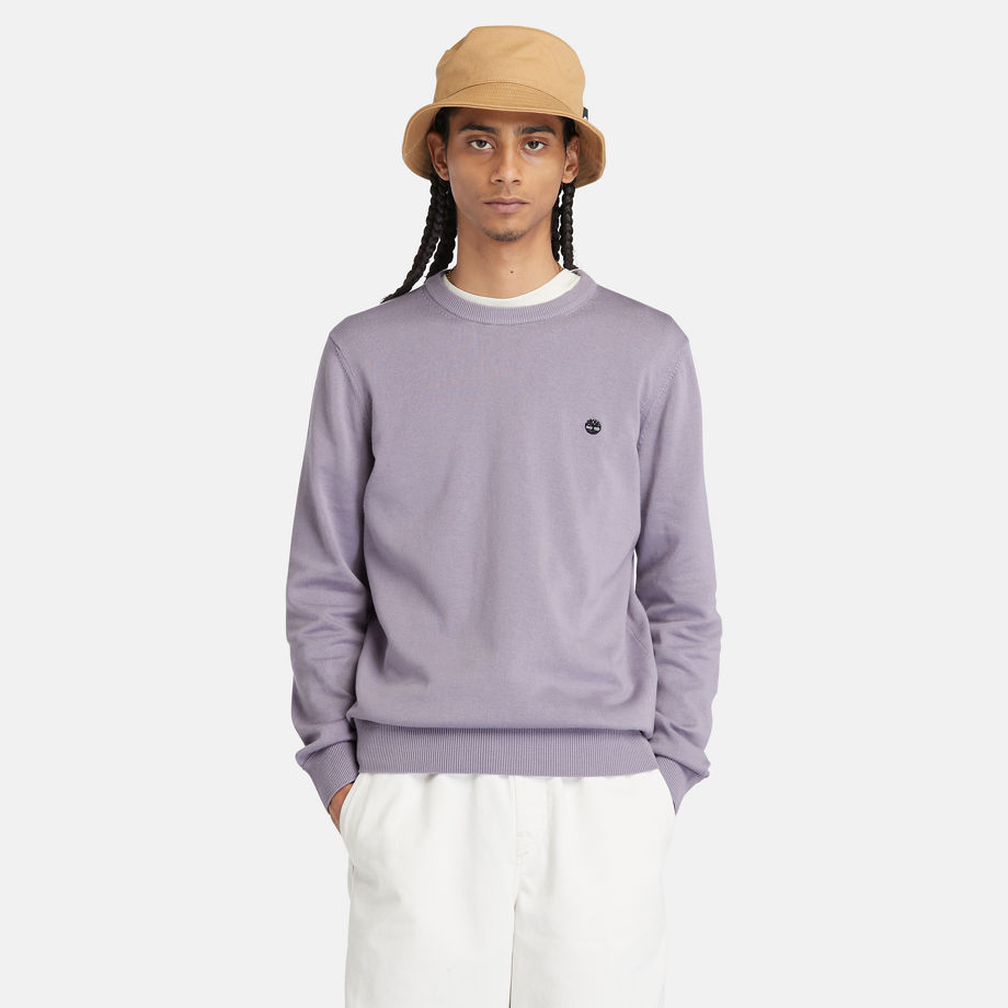 Timberland Williams River Crewneck Sweater For Men In Purple Purple, Size XXL