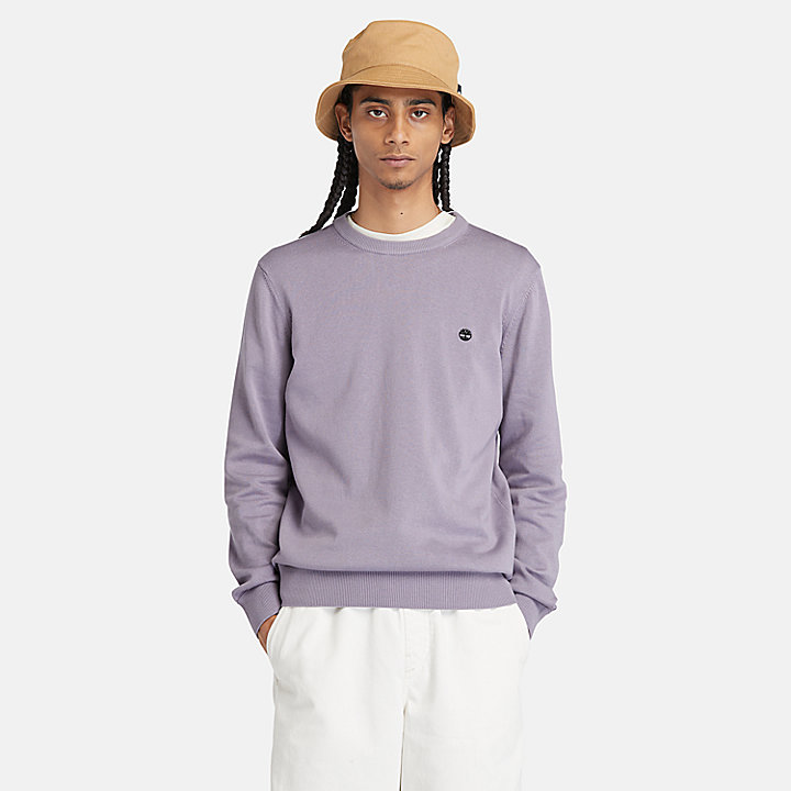 Williams River Crewneck Sweater for Men in Purple