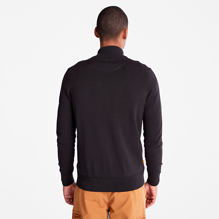 Williams River Full-Zip Sweater for Men in Black-