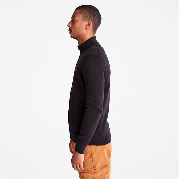 Williams River Full-Zip Sweater voor Heren in zwart-