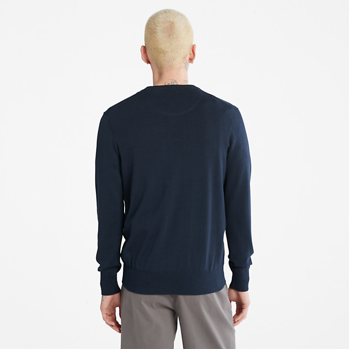 Williams River V-neck Sweater for Men in Navy-