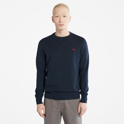 Williams River V-neck Sweater for Men in Navy | Timberland