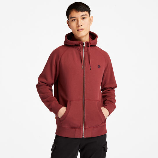 Exeter River Zip Hoodie for Men in Red | Timberland