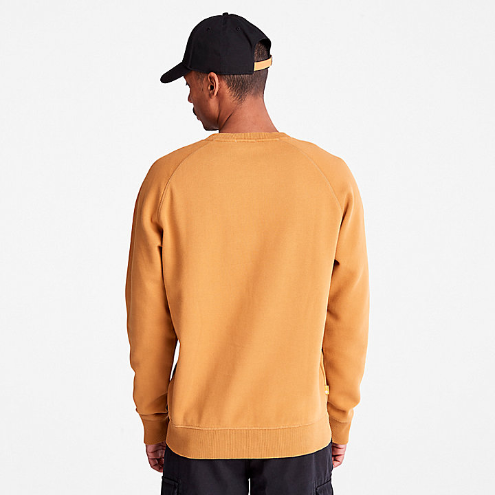 Exeter River Crewneck Sweatshirt for Men in Dark Yellow