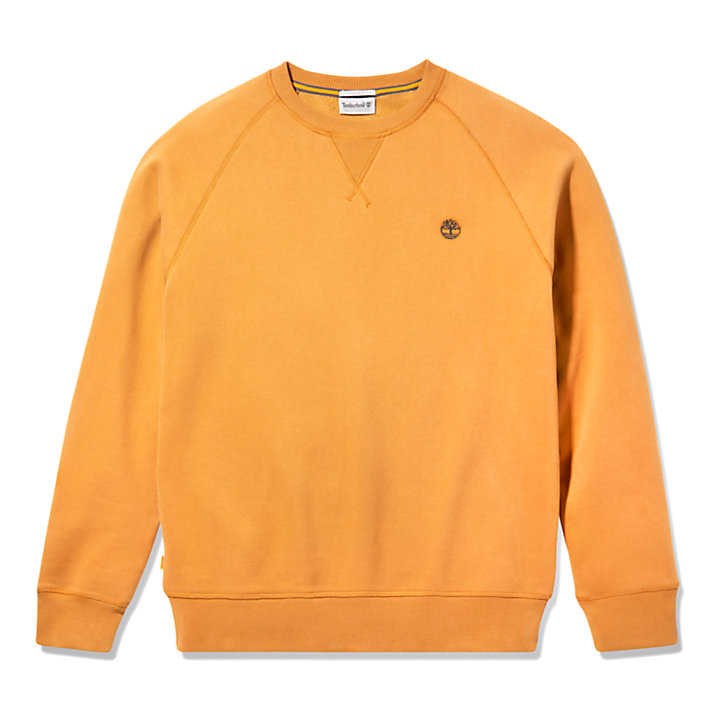 Sweat-shirt à col rond Exeter River pour homme en orange-