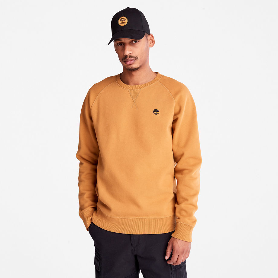 Timberland Exeter River Crewneck Sweatshirt For Men In Dark Yellow Yellow, Size 3XL