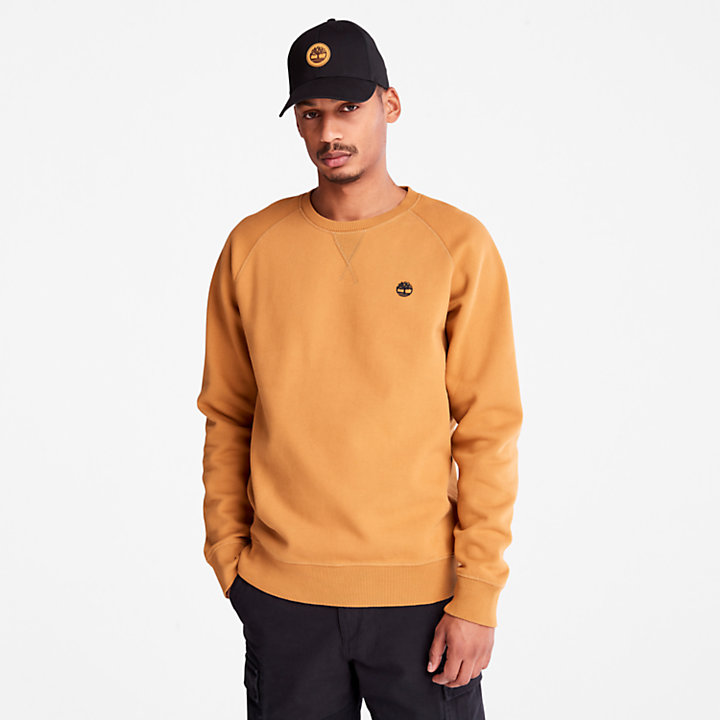 Exeter River Crewneck Sweatshirt for Men in Dark Yellow-