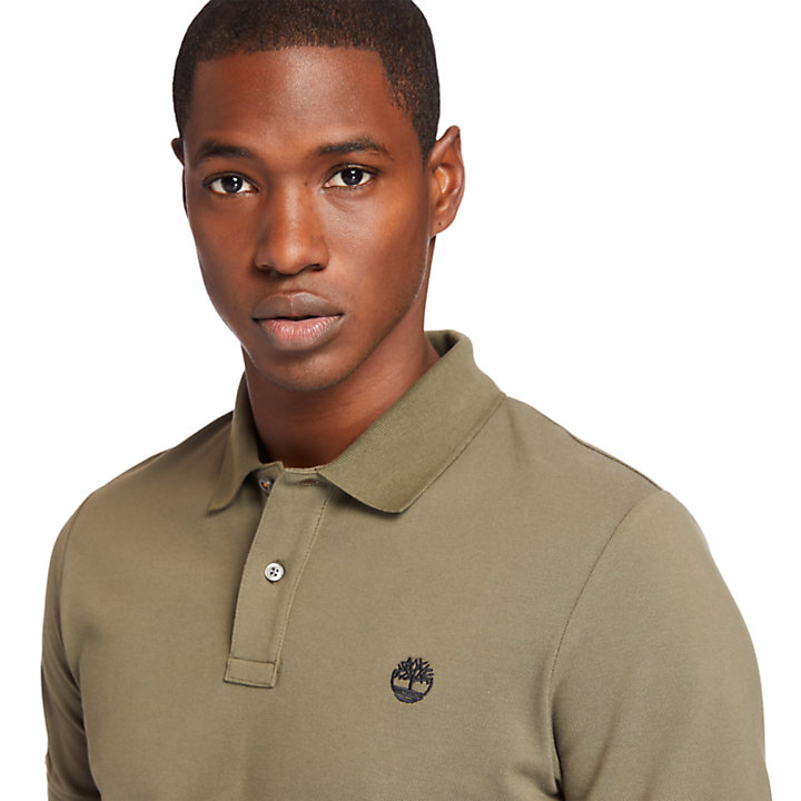 Millers River Organic Cotton Polo Shirt for Men in Dark Green | Timberland