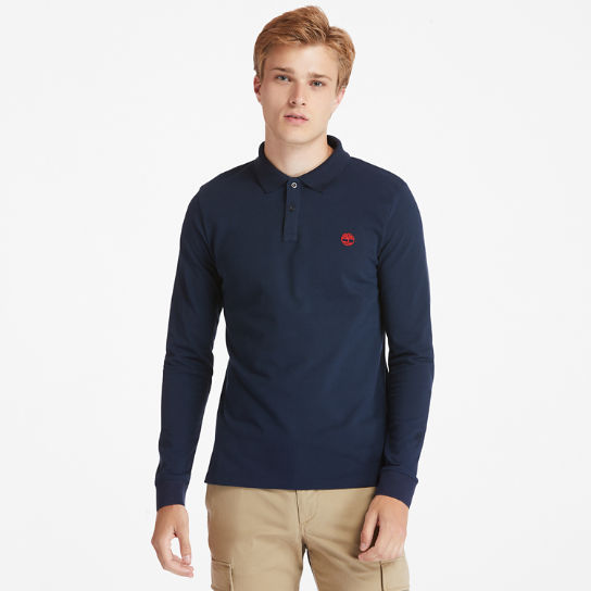 Millers River LS Polo Shirt for Men in Navy | Timberland