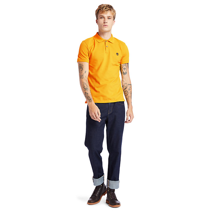 Millers River Polo Shirt for Men in Orange-