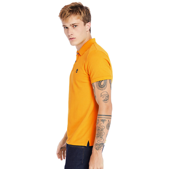 Millers River Polo Shirt for Men in Orange-