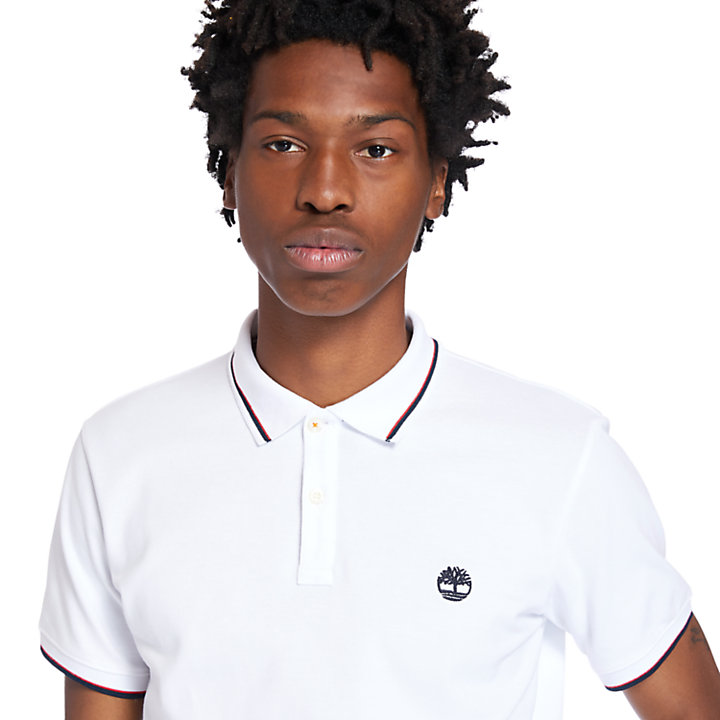 Millers River Tipped-collar Polo Shirt for Men in White | Timberland