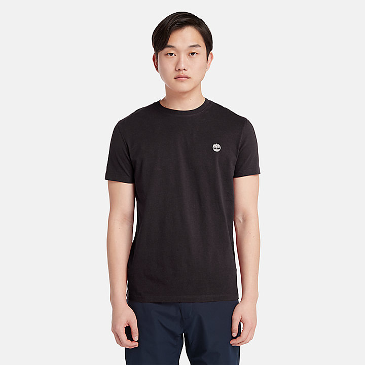 T-shirt coupe slim Dunstan River pour homme en noir