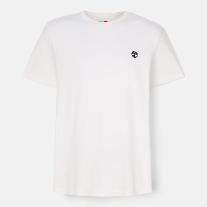 Dunstan River slimfit T-shirt voor heren in wit-
