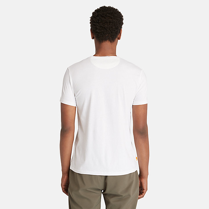 T-shirt coupe slim Dunstan River pour homme en blanc