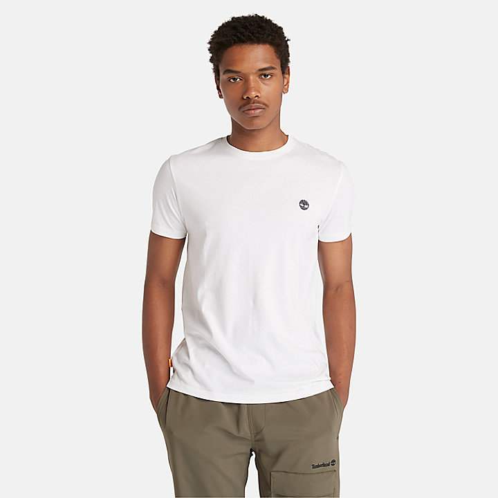 Camiseta Dunstan River de corte entallado para hombre en blanco