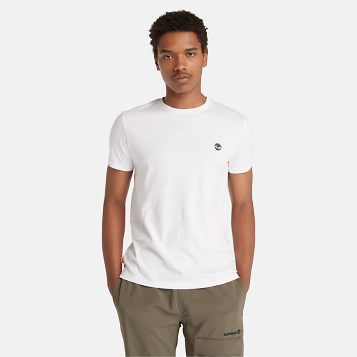 T-shirt à col rond Dunstan River pour homme en blanc-
