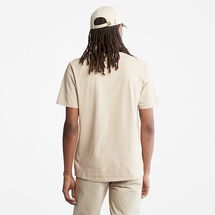 T-shirt Slim-Fit Dunstan River da Uomo in beige-