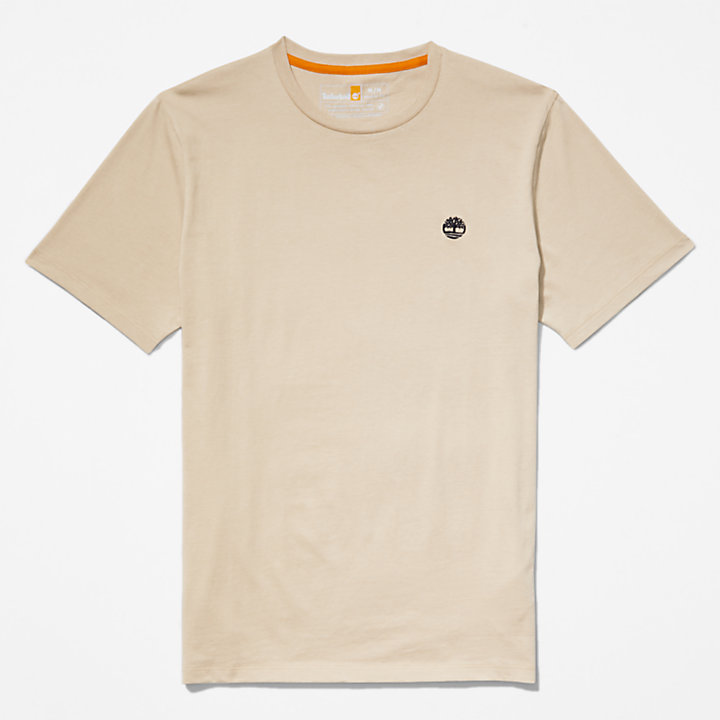 T-shirt coupe slim Dunstan River pour homme en beige-