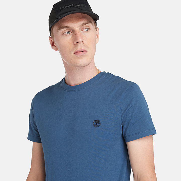 Dunstan River T-shirt met Ronde Hals voor heren in marineblauw