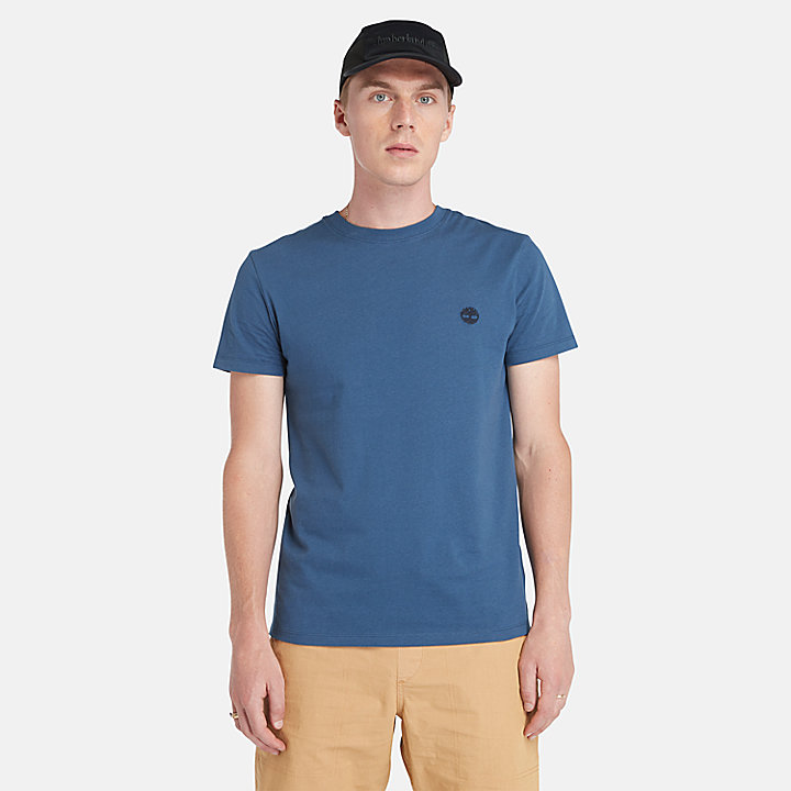 T-shirt à col rond Dunstan River pour homme en bleu marine