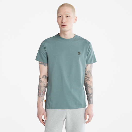 T-shirt à col rond Dunstan River pour homme en vert | Timberland