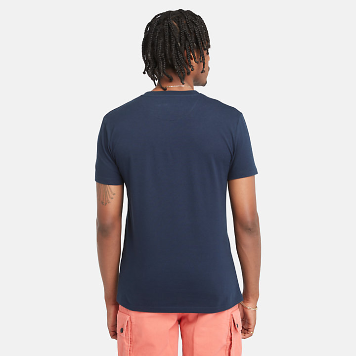 T-shirt Slim-Fit Dunstan River da Uomo in blu marino-