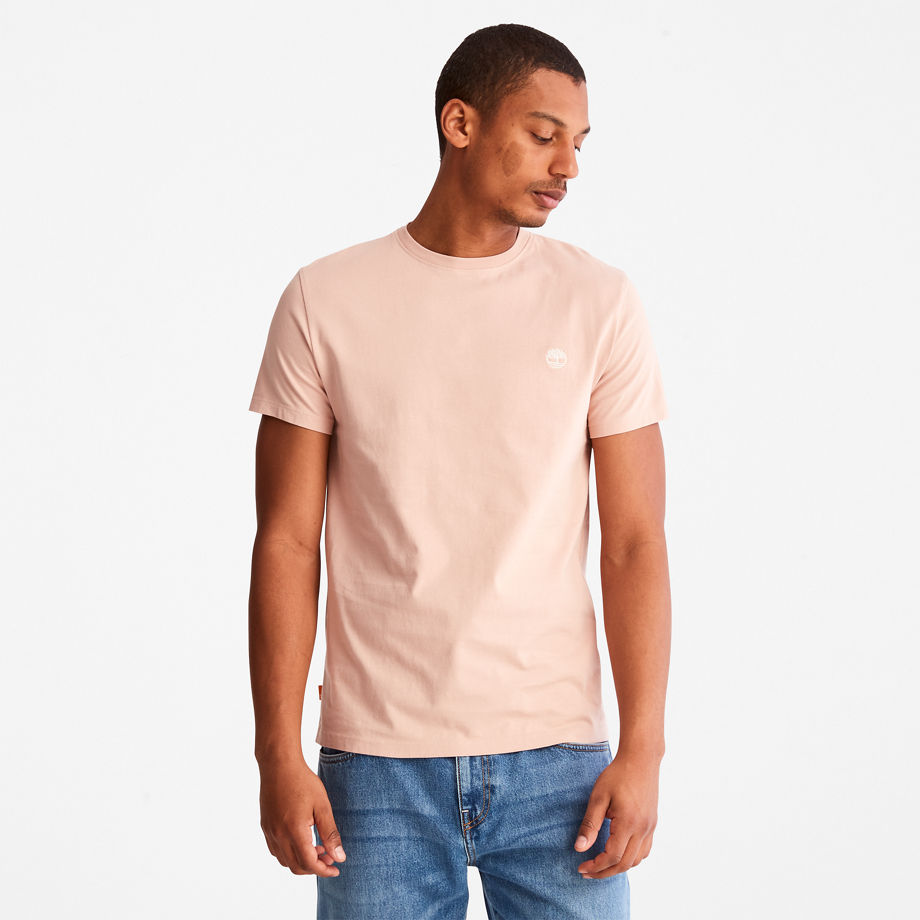 Timberland Dunstan River T-shirt For Men In Light Pink Pink, Size XXL