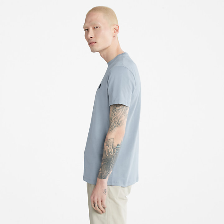 T-shirt coupe slim Dunstan River pour homme en bleu clair-