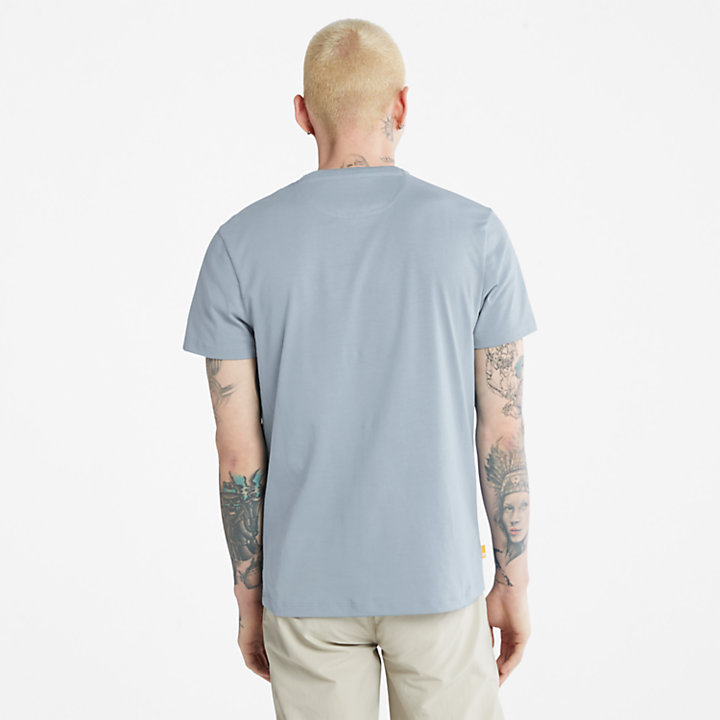 T-shirt Slim-Fit Dunstan River da Uomo in blu chiaro-